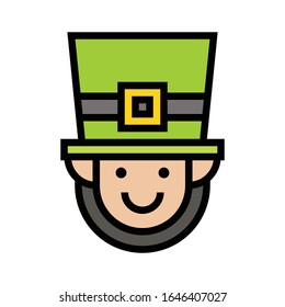 Leprechaun icon, Saint patrick's day related vector illustration