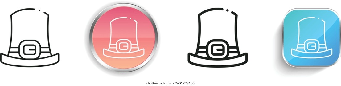 leprechaun icon. Thin Linear, Regular and Button Style Design Isolated On White Background