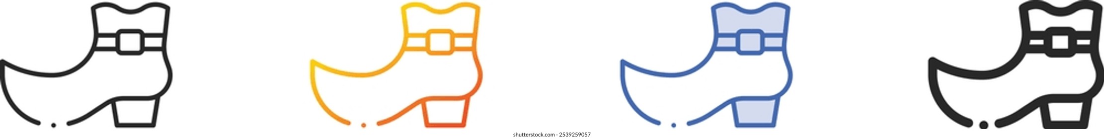 leprechaun icon.Thin Linear, Gradient, Blue Stroke and bold Style Design Isolated On White Background