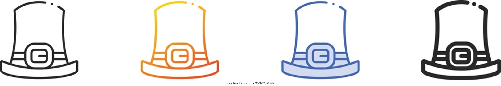 leprechaun icon.Thin Linear, Gradient, Blue Stroke and bold Style Design Isolated On White Background