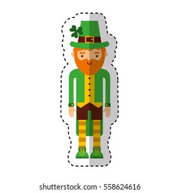 leprechaun irish character icon vector illustration design