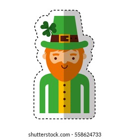 leprechaun irish character icon vector illustration design