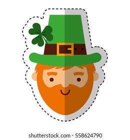 leprechaun irish character icon vector illustration design