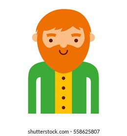 leprechaun irish character icon vector illustration design