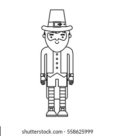 leprechaun irish character icon vector illustration design