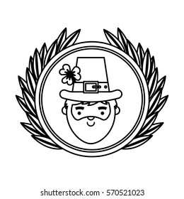 leprechaun irish character icon vector illustration design