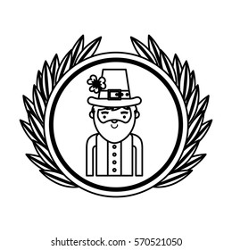 leprechaun irish character icon vector illustration design