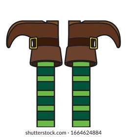leprechaun legs with boots isolated icon vector illustration designicon