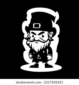 Leprechaun - Minimalist and Flat Logo - Vector illustration