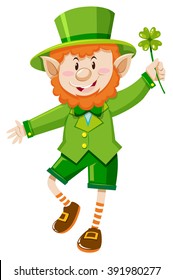 Leprechaun on St Patrick day illustration