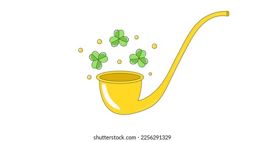 Leprechaun Pipe and Clover Leaves