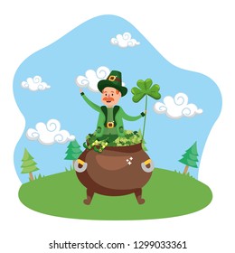 leprechaun pot clover