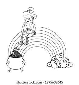 leprechaun with pot of gold