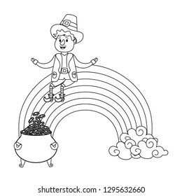 leprechaun with pot of gold