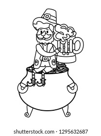 leprechaun with pot of gold