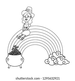 leprechaun with pot of gold