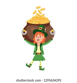 leprechaun with pot of gold