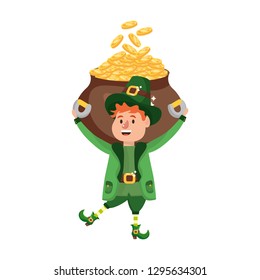 leprechaun with pot of gold