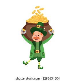 leprechaun with pot of gold