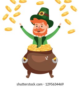 leprechaun with pot of gold