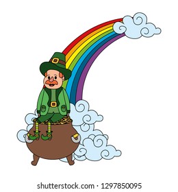 leprechaun with pot of gold