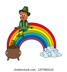 leprechaun with pot of gold