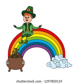 leprechaun with pot of gold