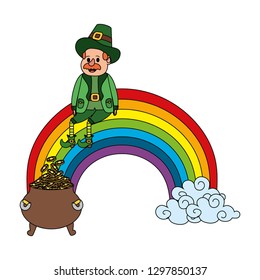 leprechaun with pot of gold