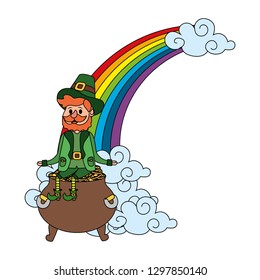 leprechaun with pot of gold