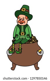 leprechaun with pot of gold