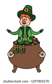 leprechaun with pot of gold