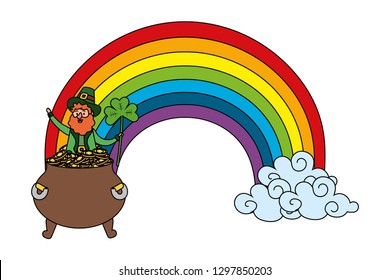 leprechaun with pot of gold