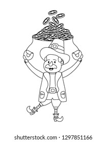 leprechaun with pot of gold
