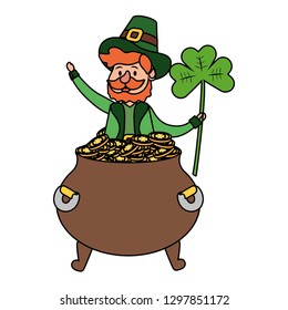 leprechaun with pot of gold