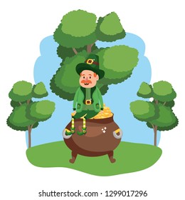 leprechaun with pot of gold