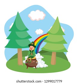 leprechaun with pot of gold