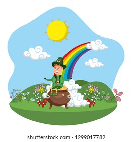 leprechaun with pot of gold