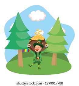 leprechaun with pot of gold