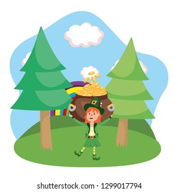 leprechaun with pot of gold