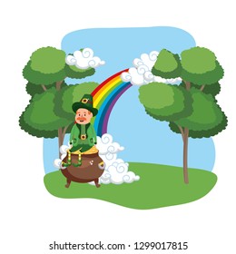 leprechaun with pot of gold