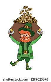 leprechaun with pot of gold