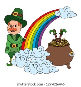 leprechaun with pot of gold