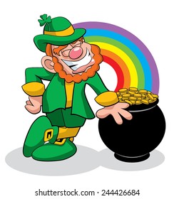 Leprechaun With Pot Of Gold