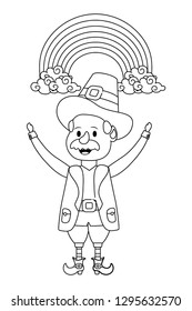 leprechaun with rainbow