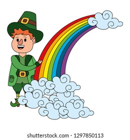 leprechaun with rainbow