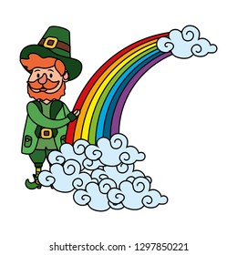 leprechaun with rainbow