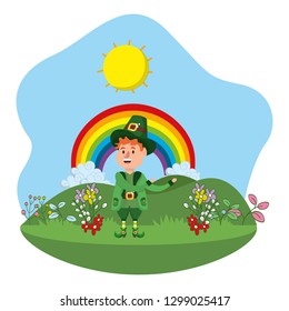 leprechaun with rainbow