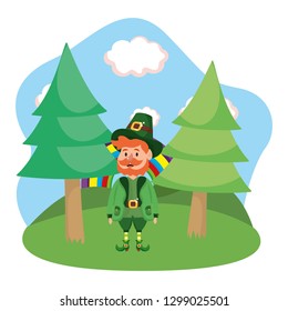 leprechaun with rainbow