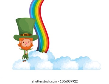 leprechaun with rainbow avatar character