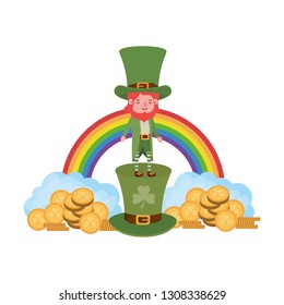 leprechaun with rainbow avatar character